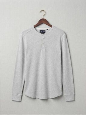 Light Gray Long-Sleeve Henley Shirt-Brand New